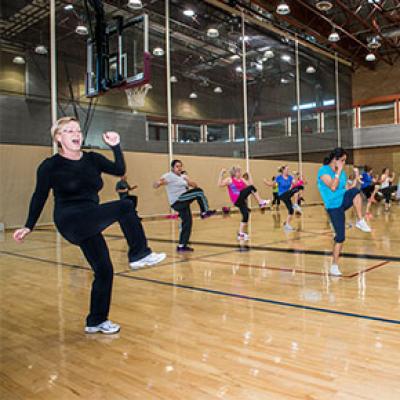 Group fitness class at Tumbleweed Recreation Center
