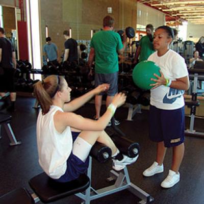 Teens working out at the Tumbleweed Recreation Center