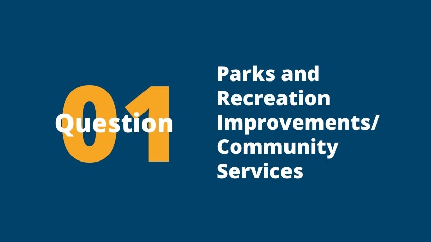 Question 1: Parks and Recreation Improvements/Community Services Bonds