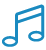 Music Note Icon for Arts and Culture