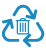 Recycling and Trash Icon for Recycling and Trash