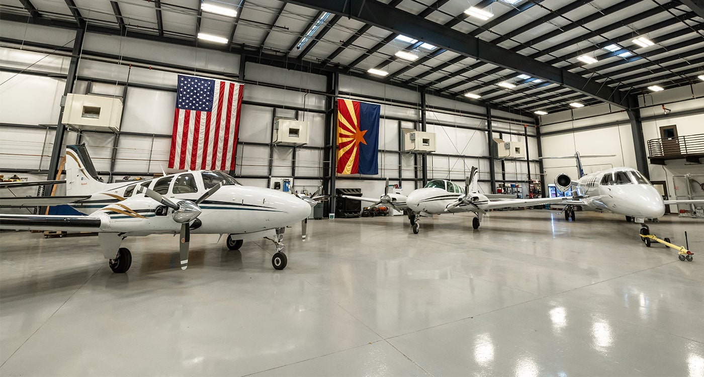 Planes inside a CHD Hangar