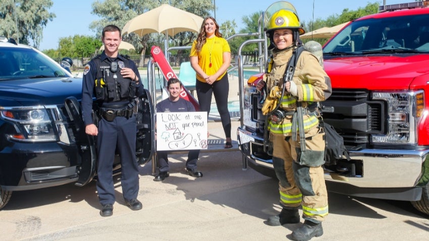 Chandler Police, Fire and Aquatics team up for #WaterYouDoing drowning prevention campaign