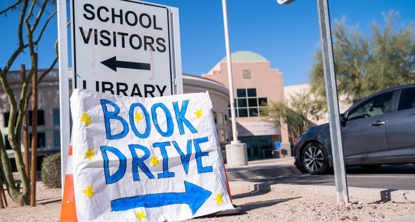 Book Drive Sign