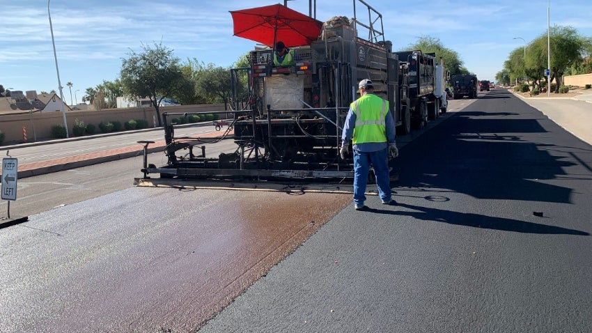 Street re-pavement process