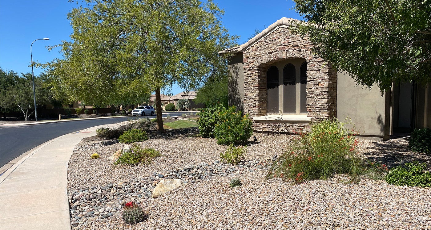 Residential Home with Xeriscape Yard
