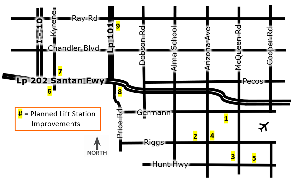 Chandler Lift Station Location Map