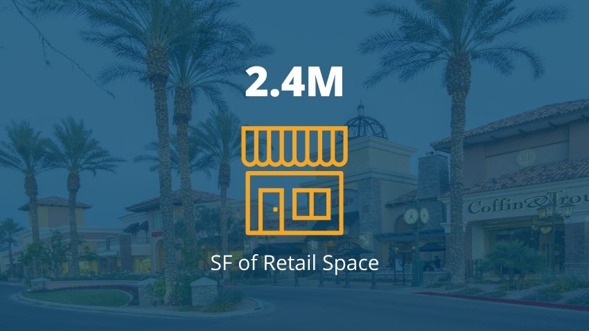 2.4M SF of Retail Space 2.4M SF of Retail Space