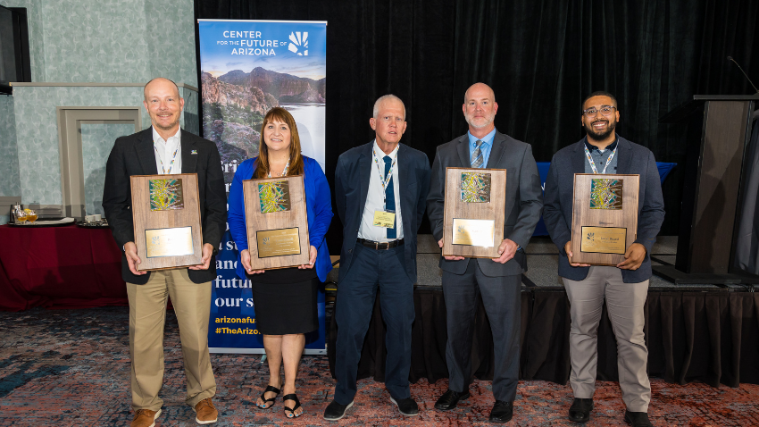 Leah Powell with the other 2024 Gabe Zimmerman Public Service Award recipients