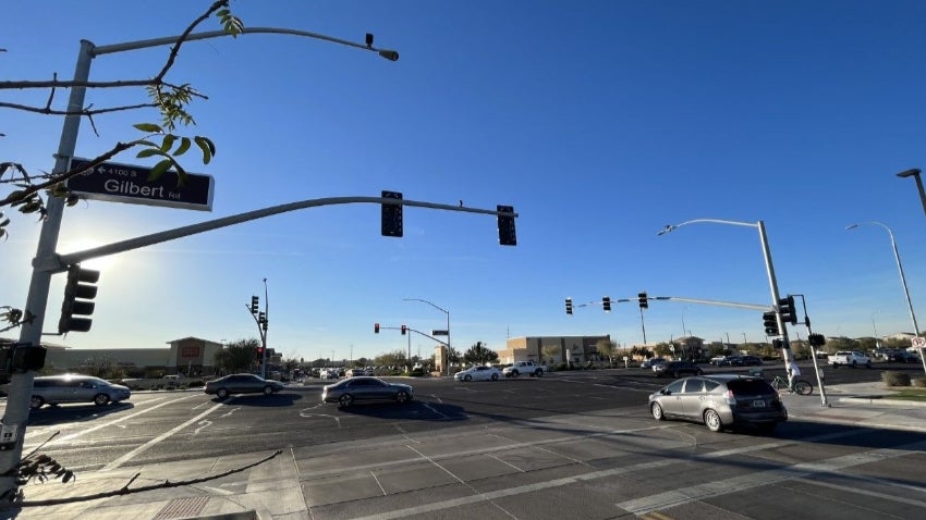 Cars going thru the intersection Cars going thru the intersection