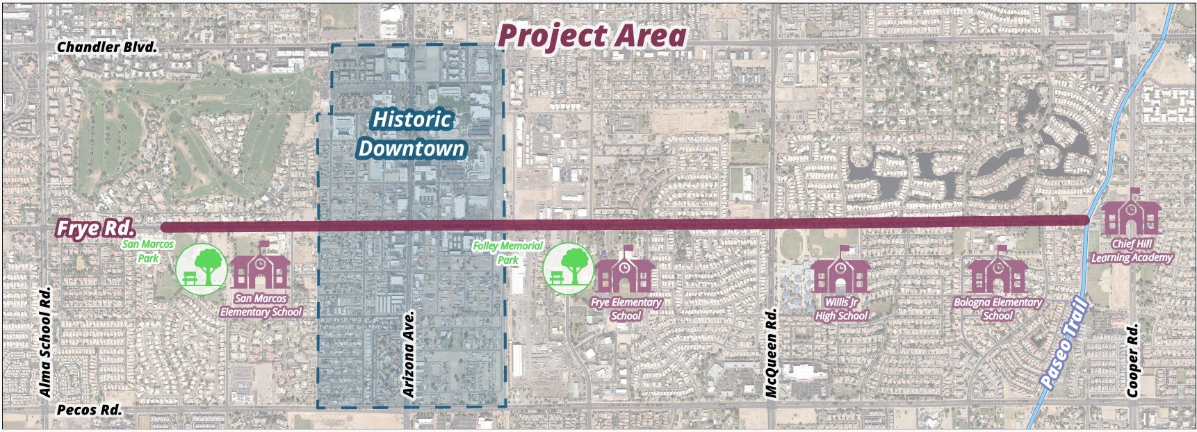 Frye Road Protected Bike Lane Project Map Frye Road Protected Bike Lane Project Map