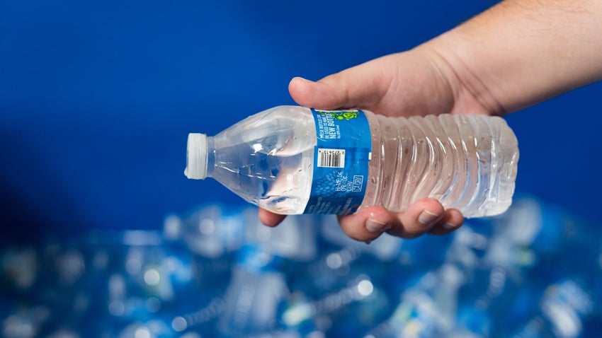 Water bottles available at heat relief stations