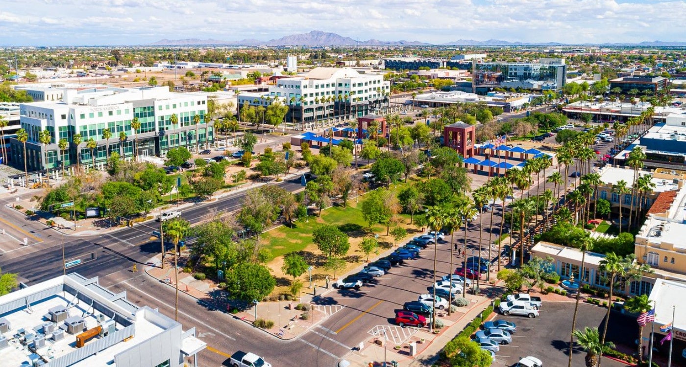 Aerial view of Downtown Chandler