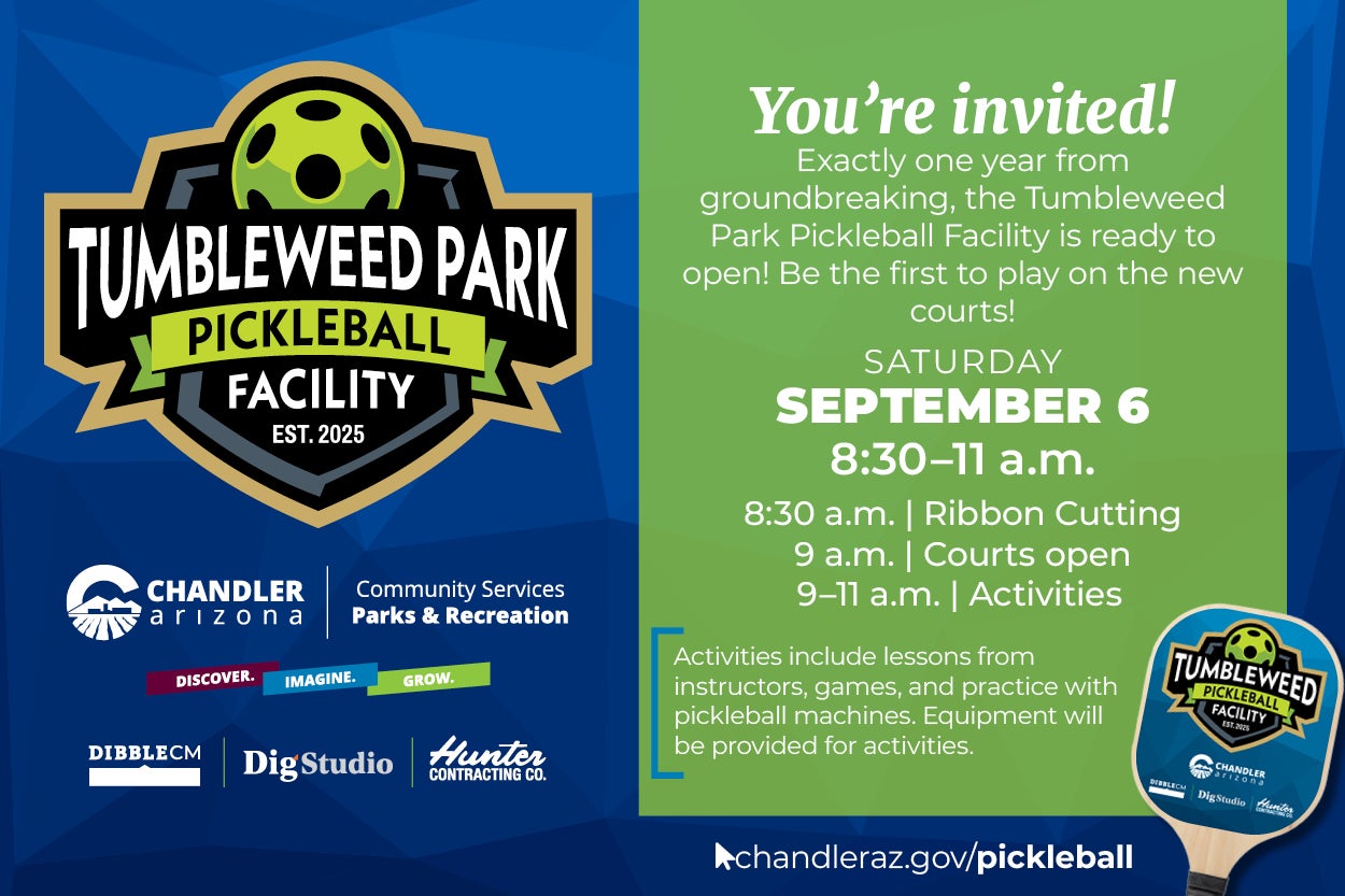 Tumbleweed Pickleball Facility Opens September 6