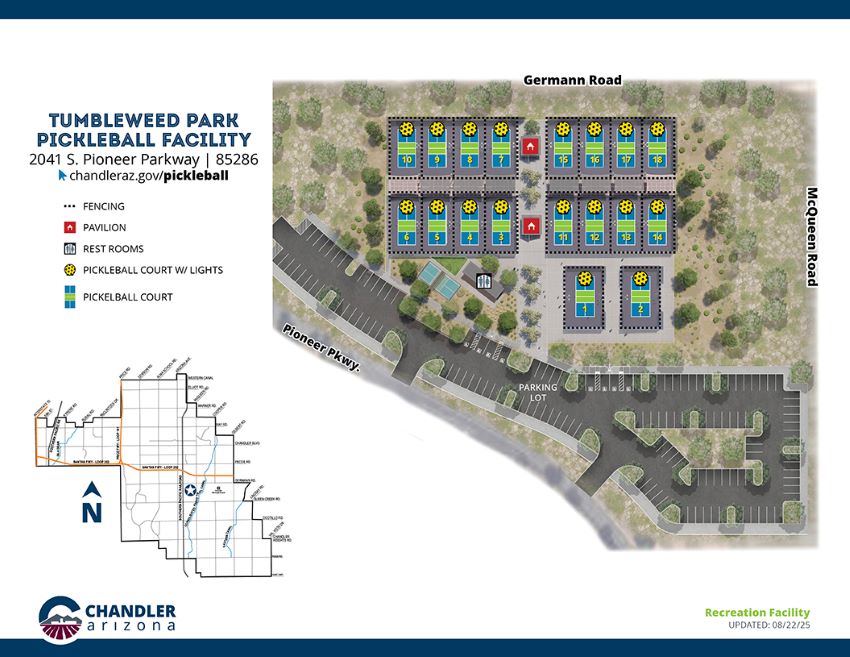 Tumbleweed Park Pickleball Facility Map
