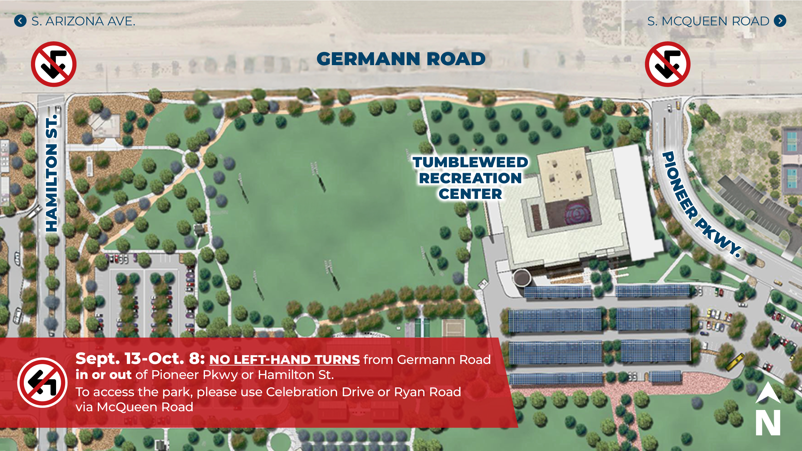 Germann Road construction map