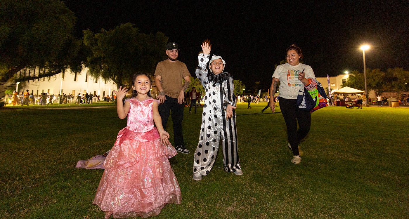 Kids dressed up to celebrate at Halloween Spooktacular