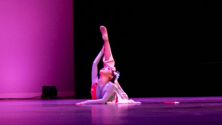 youth dancing at the talent show