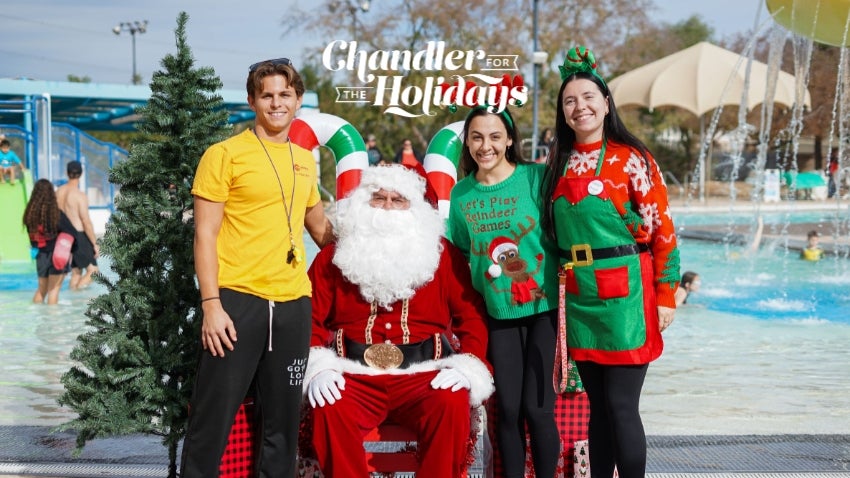 lifeguards with santa