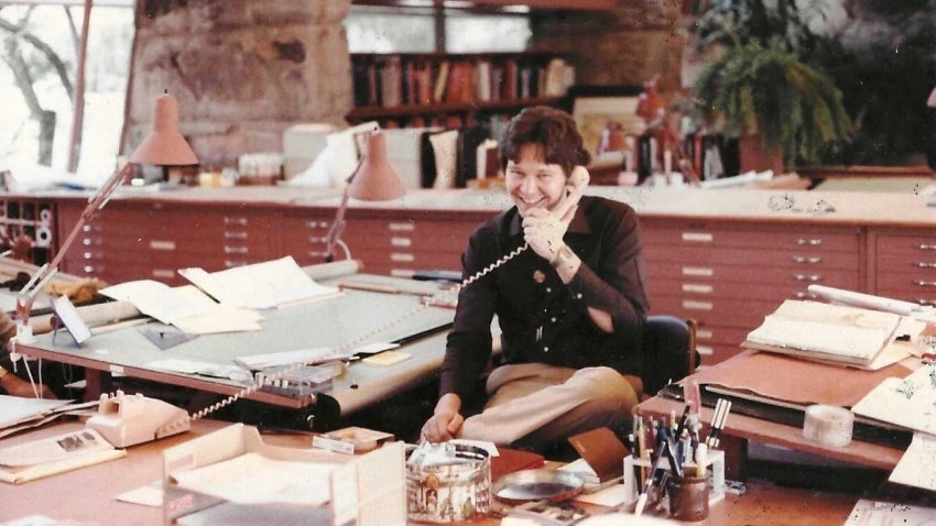 Michael Rust at the drafting table