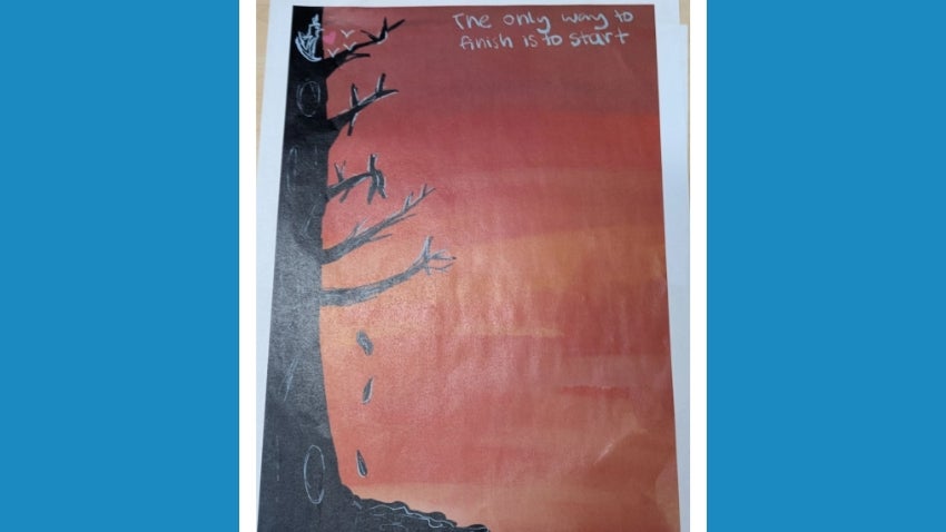 2nd Place  Sahana K. The Only Way to Finish Is To Start