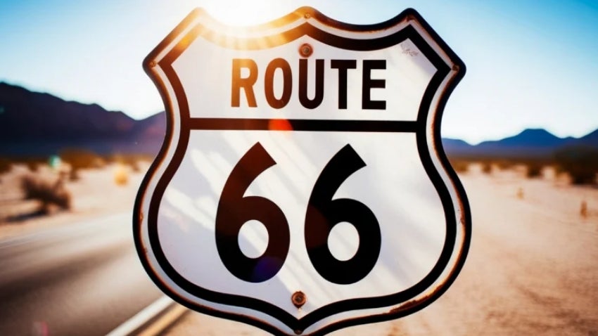 Route 66 Road Sign