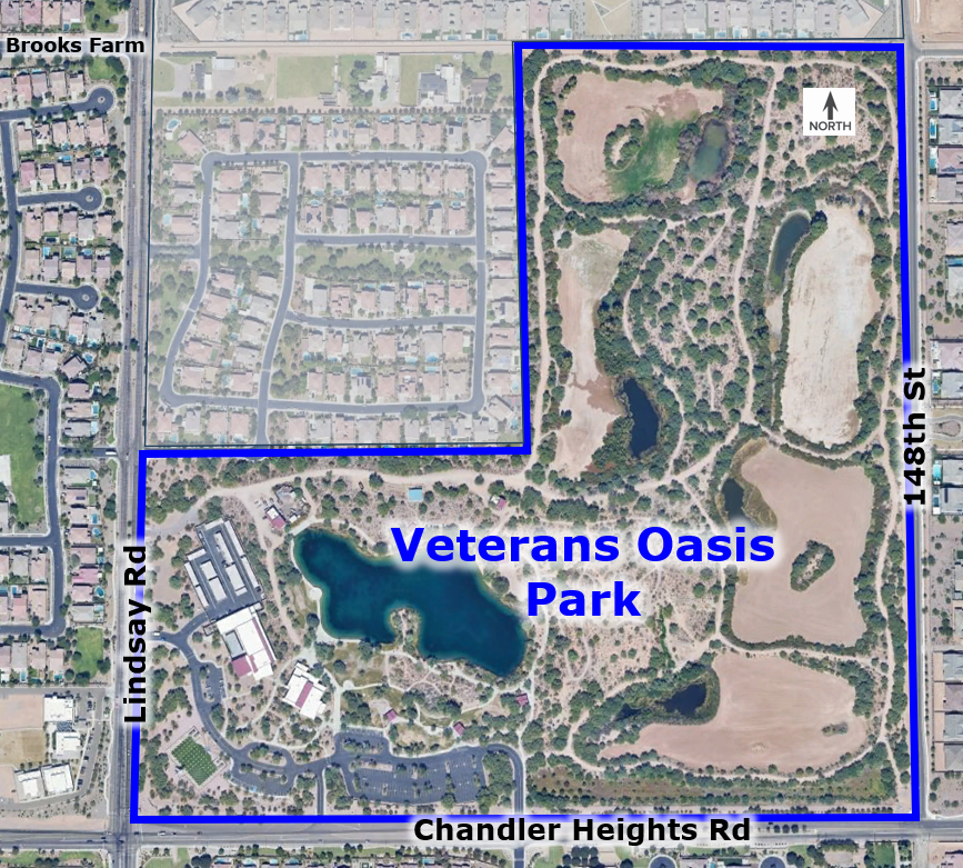 Veterans Oasis Park Area Map
