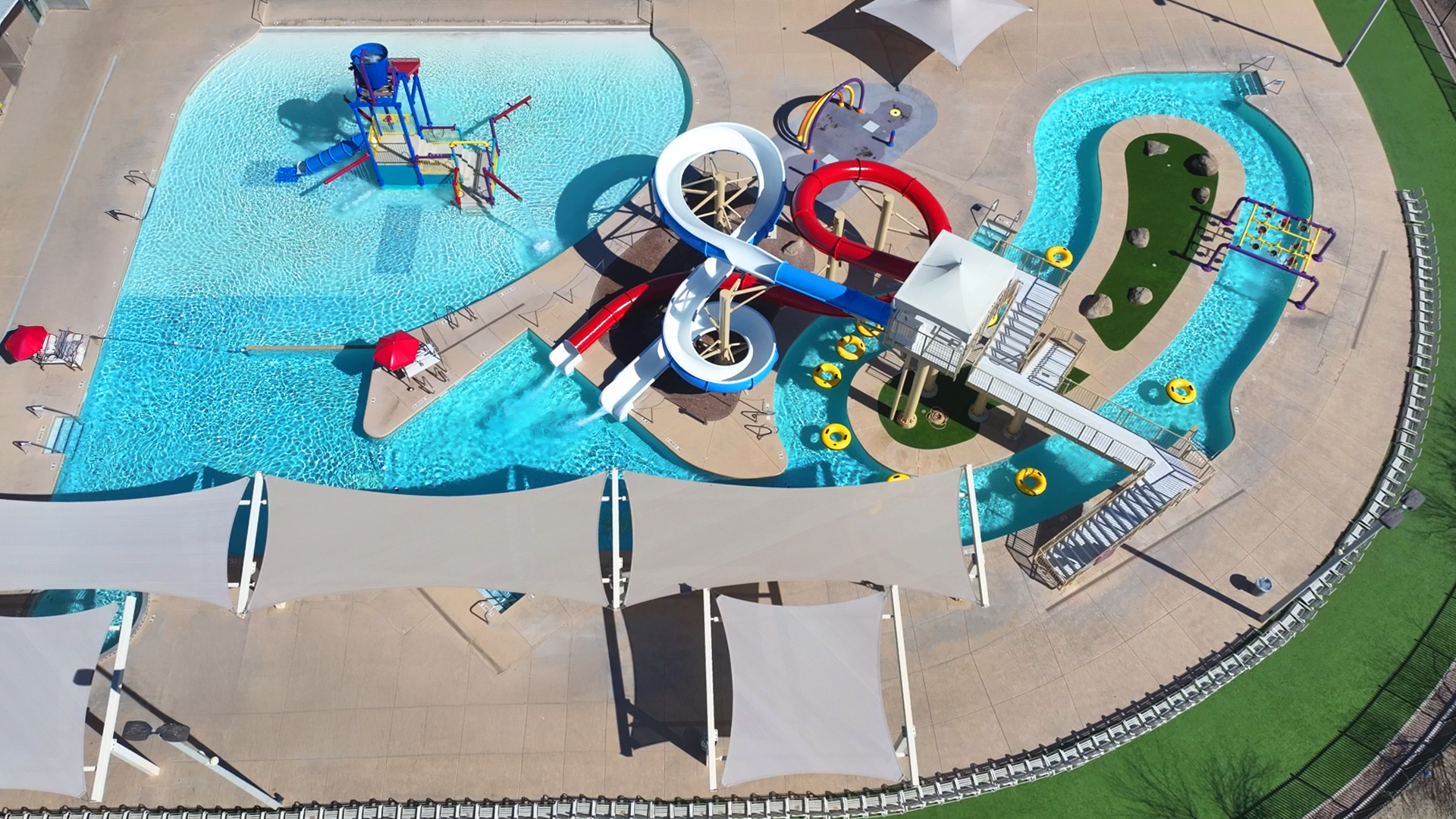 Mesquite Groves Aquatic Center aerial