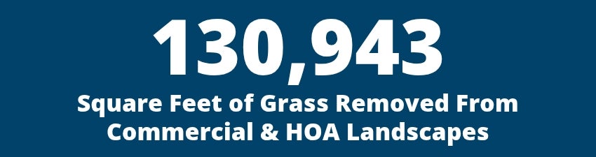 130,943 Square Feet of Grass Removed From Commercial & HOA Landscapes