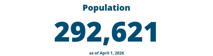 Population as of April 1, 2026: 292,621