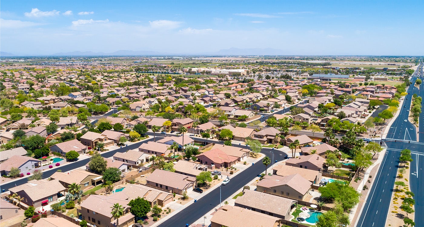 Aerial of Fox Crossing Neighborhood