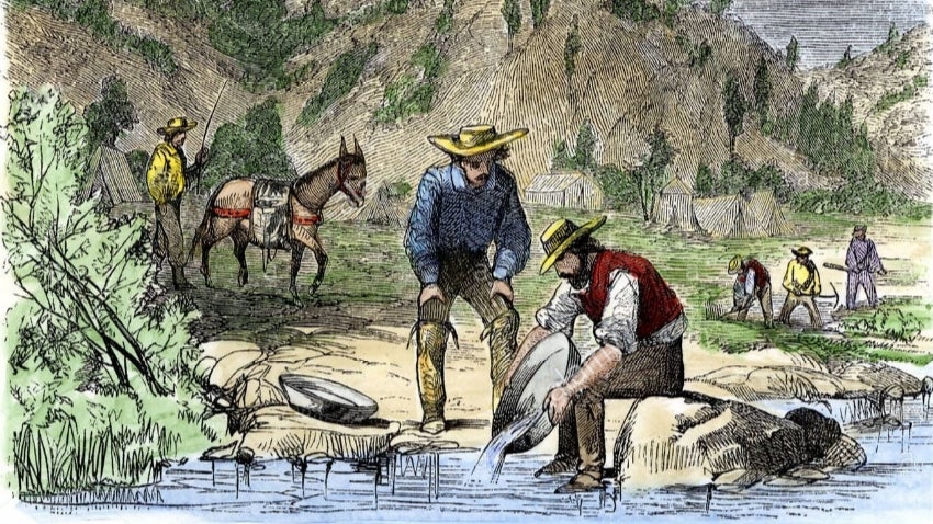 Artist rendering of prospectors