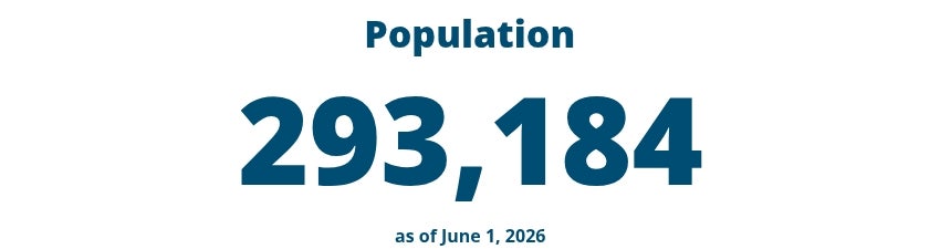 Population as of June 1, 2026: 293,184