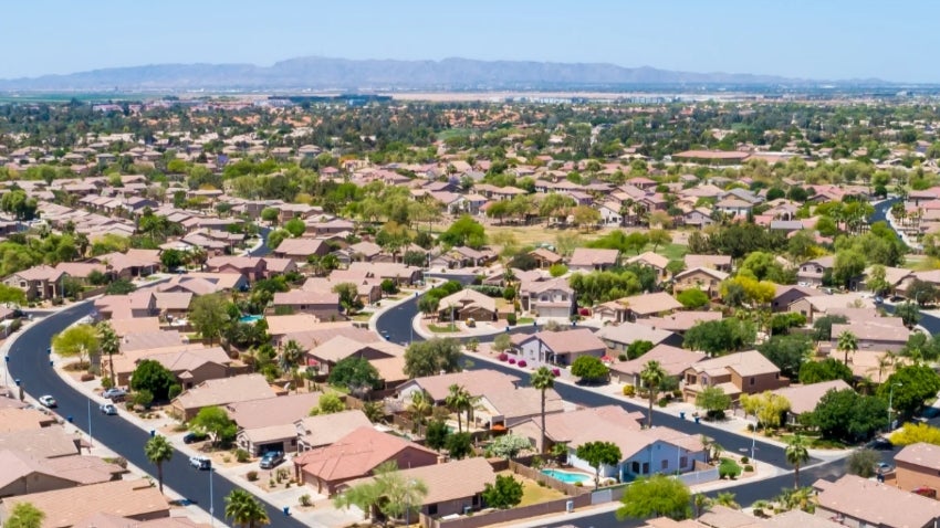 Aerial of a Chandler Neighborhood