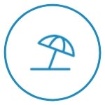 Beach Umbrella Iconf or Retirement/Pension