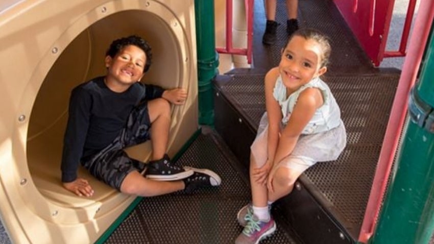 Children playing at a neighborhood park