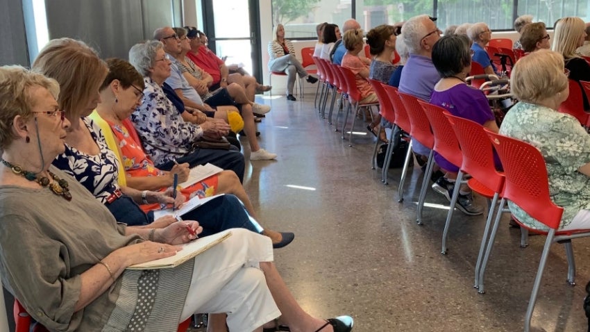 Docents taking notes