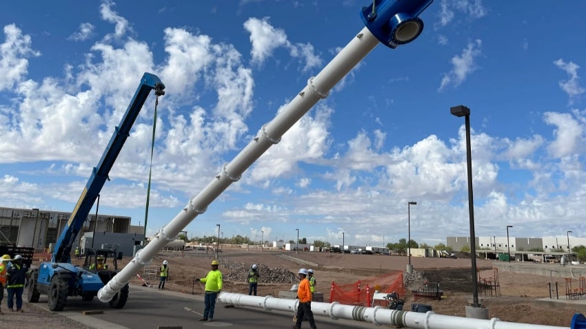 Large construction equipment on site