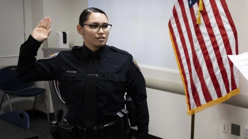Officer taking an oath