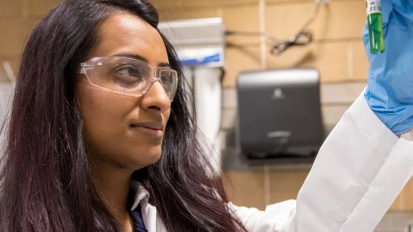 woman testing water quality