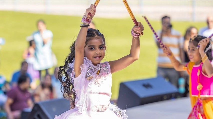 young dancer at Diwali Festival