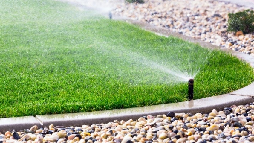 Automatic yard sprinkler system