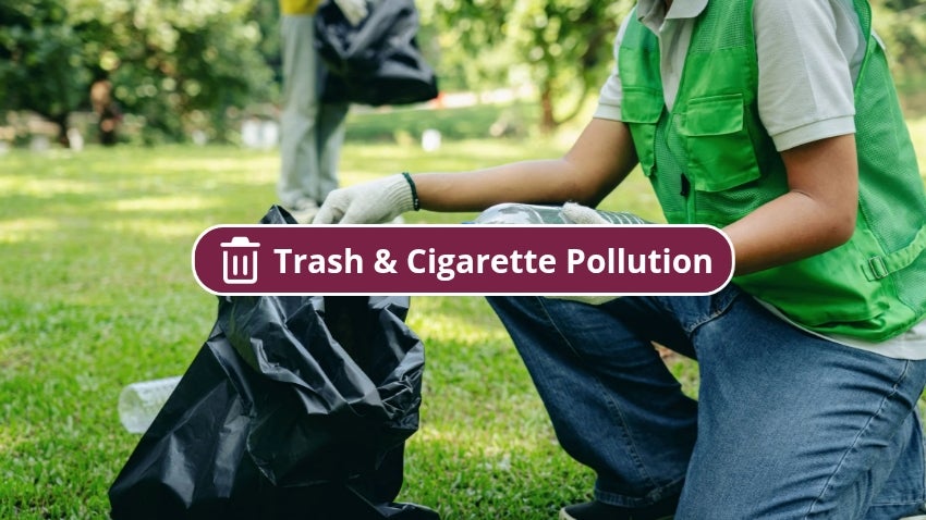 Trash and Cigarette Pollution