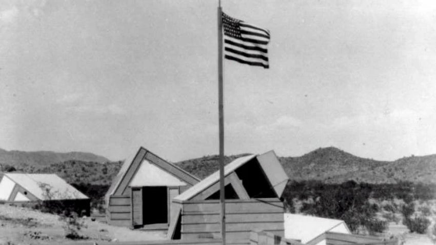 Flag at Ocotillo Camp