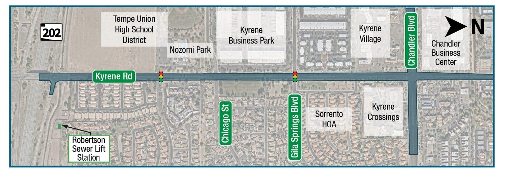 Kyrene Project Area Map