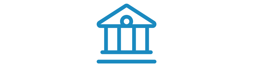 Govenrment Building Icon to represent Public Art Policy & Governance