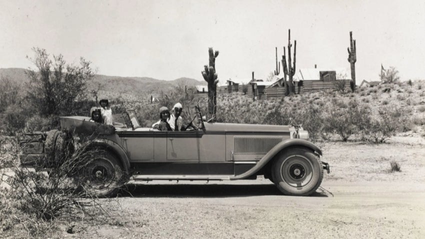 Olga Svetlana outside Ocatilla