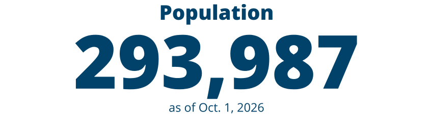 Population as of Oct. 1, 2026: 293,987