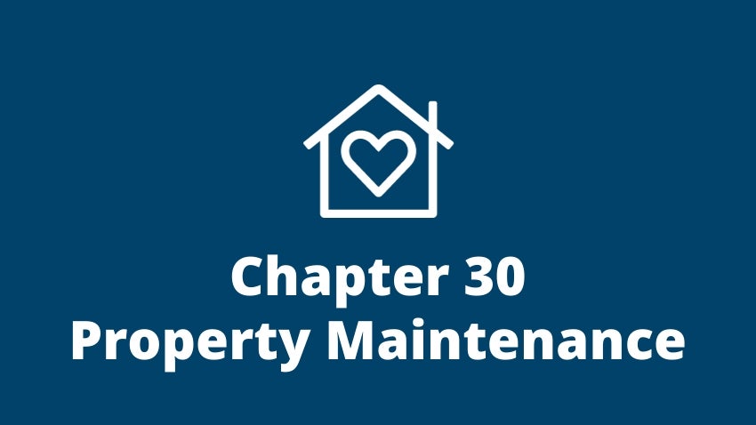 Property Maintenance Ordinance