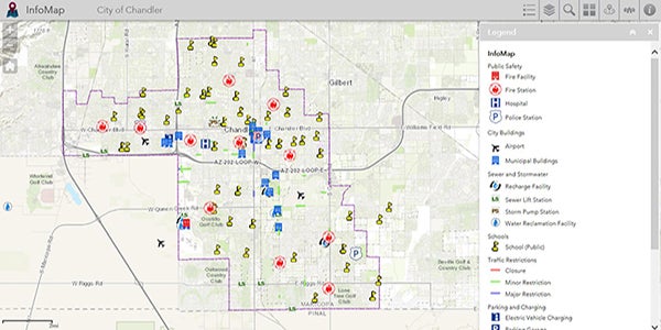 Map Of Chandler Az Map Library | City Of Chandler